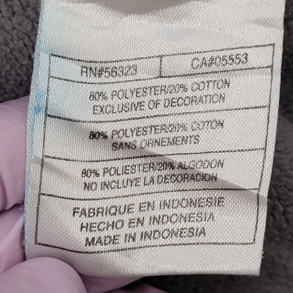 NIKE Track Fleece Jacket Large 24x24 Boxy Gray Orange - Picture 7 of 16